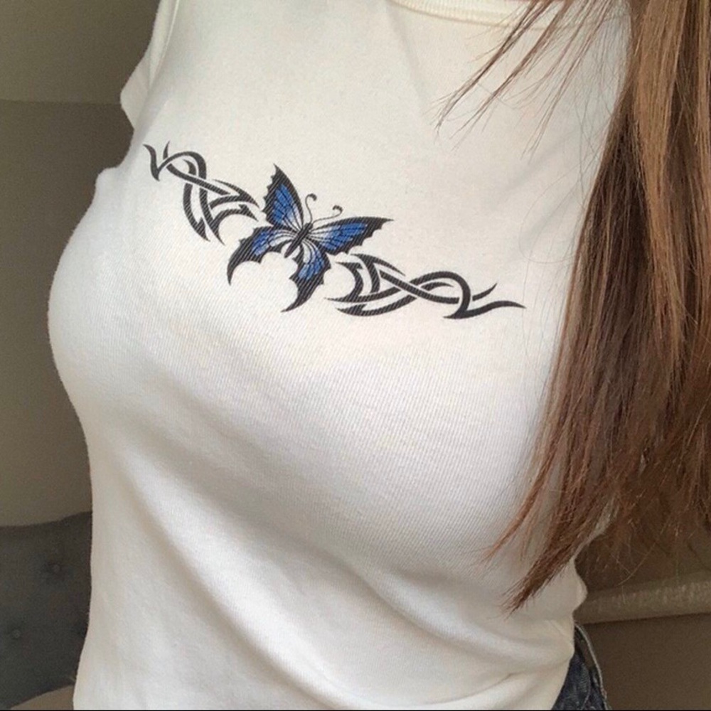 Brandy Melville tribal butterfly tee